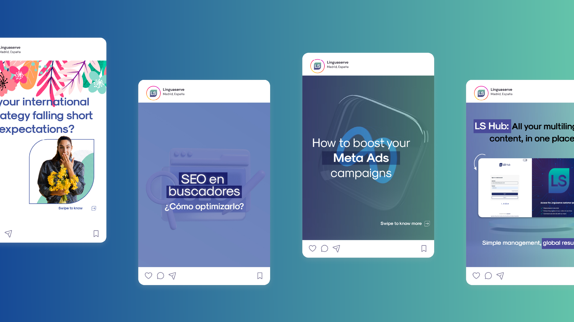 Post para instagram Linguaserve
