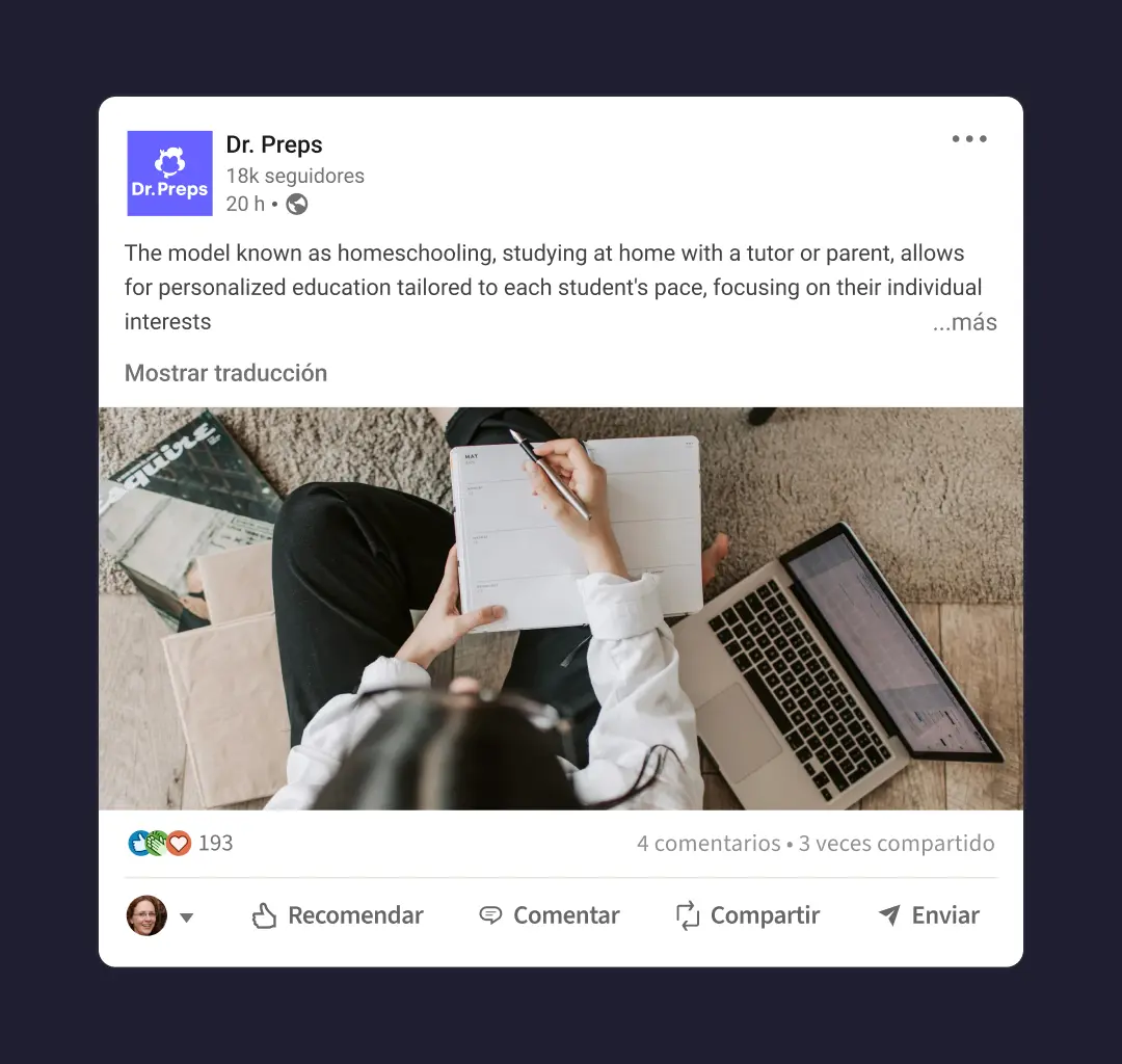 Mockup Post Linkedin Background - DrPreps