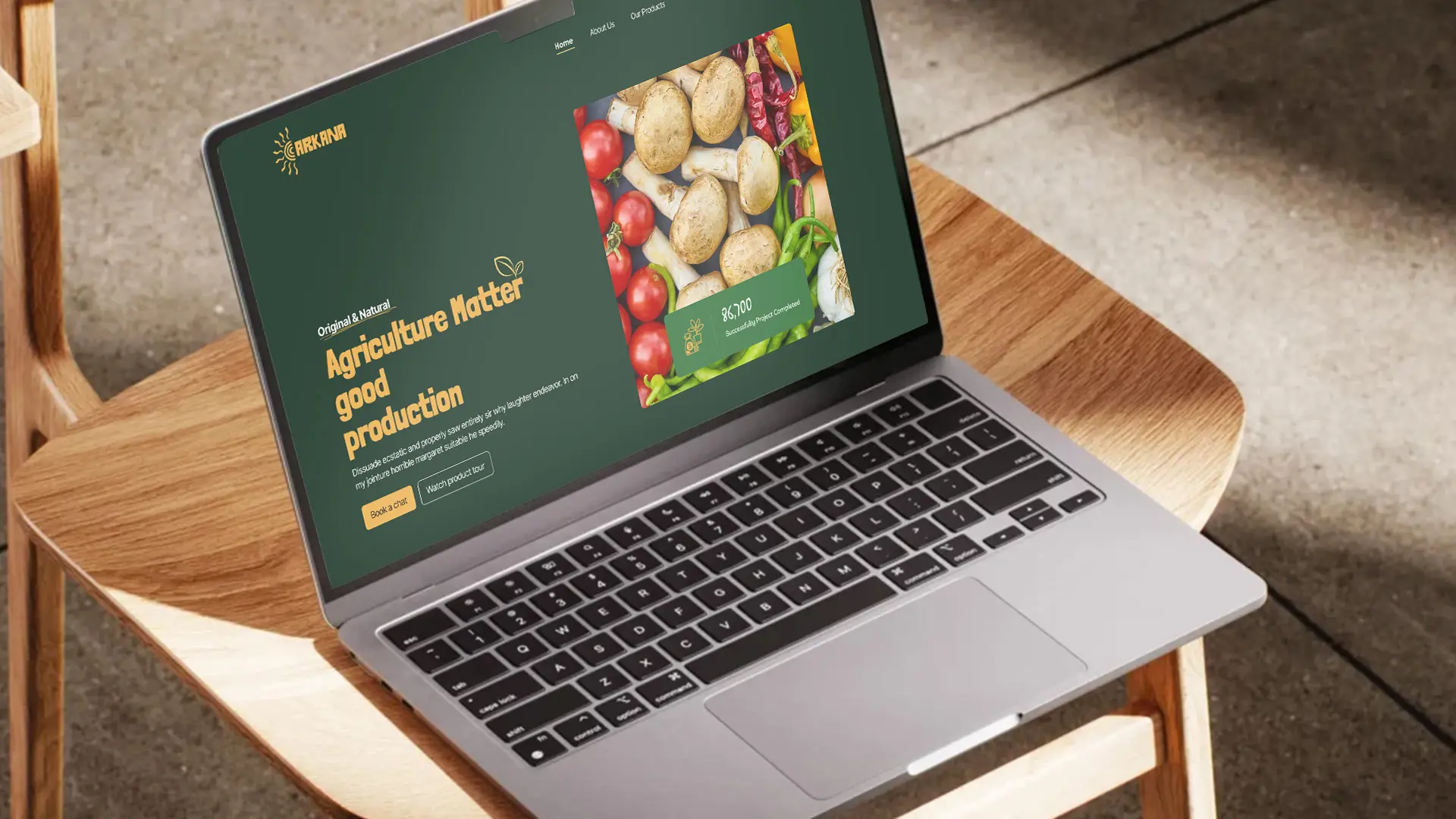 Mockup home desktop arkana