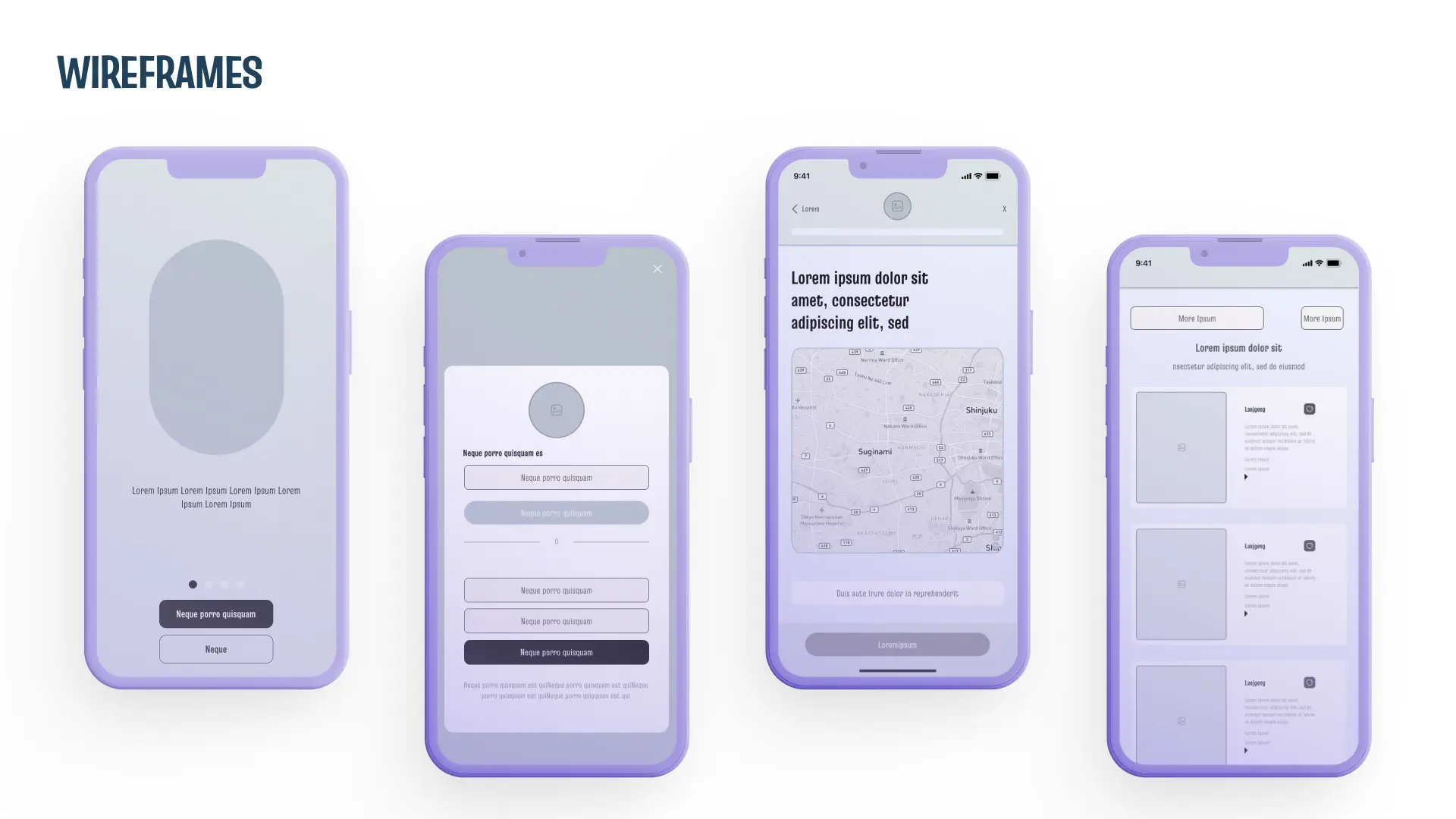Lullany - Wireframes
